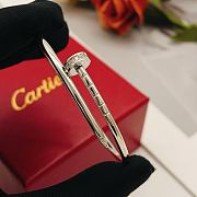 Okify Cartier Silver Nail Bracelet With Diamond 17 - 2