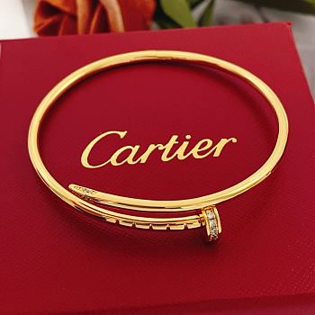 Okify Cartier Gold Nail Bracelet With Diamond 17