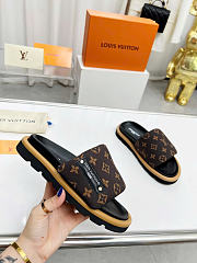 Okify Louis Vuitton Dark Brown Pillow Slippers  - 4