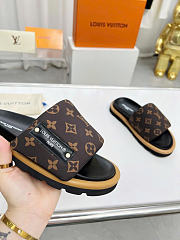 Okify Louis Vuitton Dark Brown Pillow Slippers  - 3