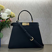 Okify Fendi Peekaboo ISeeU Bag Black 33x25x13cm - 1