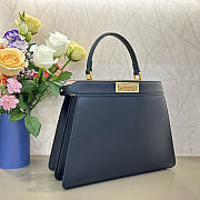 Okify Fendi Peekaboo ISeeU Bag Black 33x25x13cm - 6