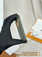 Okify Louis Vuitton Gray And Beige Magnet Card Holder 9.5x6.5x0.5cm - 2