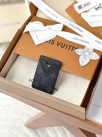 Okify Louis Vuitton Black Magnet Card Holder 9.5x6.5x0.5cm 2
