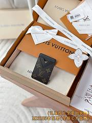 Okify Louis Vuitton Black And Brown Magnet Card Holder 9.5x6.5x0.5cm - 6