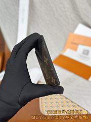 Okify Louis Vuitton Black And Brown Magnet Card Holder 9.5x6.5x0.5cm - 5