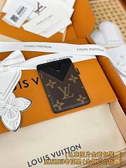 Okify Louis Vuitton Black And Brown Magnet Card Holder 9.5x6.5x0.5cm - 3