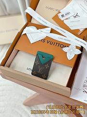 Okify Louis Vuitton Brown And Green Magnet Card Holder 9.5x6.5x0.5cm - 3