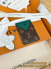 Okify Louis Vuitton Brown And Green Magnet Card Holder 9.5x6.5x0.5cm - 6