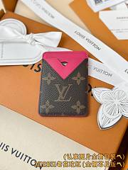 Okify Louis Vuitton Brown And Pink Magnet Card Holder 9.5x6.5x0.5cm - 6