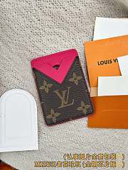 Okify Louis Vuitton Brown And Pink Magnet Card Holder 9.5x6.5x0.5cm - 1