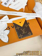 Okify Louis Vuitton Brown And Yellow Magnet Card Holder 9.5x6.5x0.5cm - 6