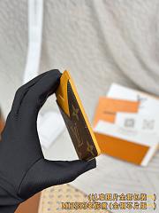 Okify Louis Vuitton Brown And Yellow Magnet Card Holder 9.5x6.5x0.5cm - 4
