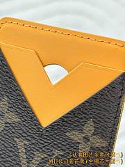 Okify Louis Vuitton Brown And Yellow Magnet Card Holder 9.5x6.5x0.5cm - 3