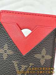 Okify Louis Vuitton Brown And Red Magnet Card Holder 9.5x6.5x0.5cm - 6