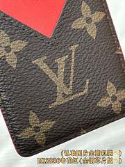 Okify Louis Vuitton Brown And Red Magnet Card Holder 9.5x6.5x0.5cm - 3