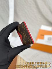 Okify Louis Vuitton Brown And Red Magnet Card Holder 9.5x6.5x0.5cm - 4