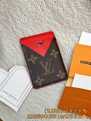 Okify Louis Vuitton Brown And Red Magnet Card Holder 9.5x6.5x0.5cm - 1