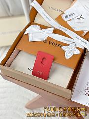 Okify Louis Vuitton Brown And Red Magnet Card Holder 9.5x6.5x0.5cm - 2