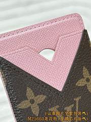 Okify Louis Vuitton Brown And Light Pink Magnet Card Holder 9.5x6.5x0.5cm - 5