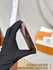 Okify Louis Vuitton Brown And Light Pink Magnet Card Holder 9.5x6.5x0.5cm - 4