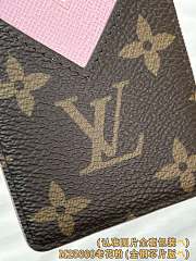 Okify Louis Vuitton Brown And Light Pink Magnet Card Holder 9.5x6.5x0.5cm - 3