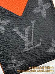 Okify Louis Vuitton Black And Orange Magnet Card Holder 9.5x6.5x0.5cm - 3