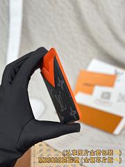 Okify Louis Vuitton Black And Orange Magnet Card Holder 9.5x6.5x0.5cm - 5