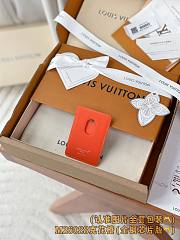 Okify Louis Vuitton Black And Orange Magnet Card Holder 9.5x6.5x0.5cm - 4