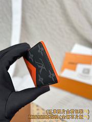 Okify Louis Vuitton Black And Orange Magnet Card Holder 9.5x6.5x0.5cm - 2