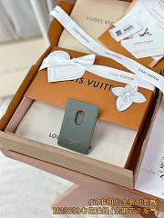 Okify Louis Vuitton Brown And Green Mint Magnet Card Holder 9.5x6.5x0.5cm - 5