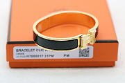 Okify Hermes Clic H Gold Bracelet In Black - 5