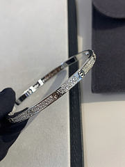 Okify Cartier Love Silver Bracelet With Lot Of Diamond 3.65mm - 6