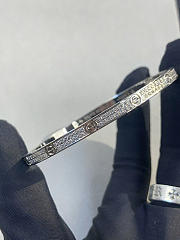 Okify Cartier Love Silver Bracelet With Lot Of Diamond 3.65mm - 5