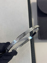 Okify Cartier Love Silver Bracelet With Lot Of Diamond 3.65mm - 3