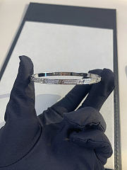 Okify Cartier Love Silver Bracelet With Lot Of Diamond 3.65mm - 4