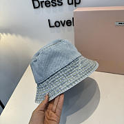 Okify MiuMiu Light Blue Denim Bucket Hat - 6