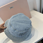 Okify MiuMiu Light Blue Denim Bucket Hat - 3
