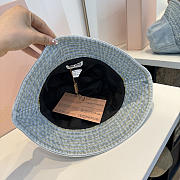 Okify MiuMiu Light Blue Denim Bucket Hat - 2