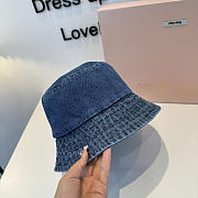 Okify MiuMiu Blue Denim Bucket Hat - 3