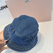 Okify MiuMiu Blue Denim Bucket Hat - 5