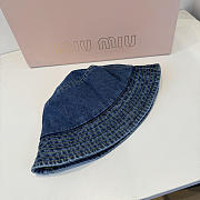 Okify MiuMiu Blue Denim Bucket Hat - 4