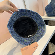 Okify MiuMiu Blue Denim Bucket Hat - 2