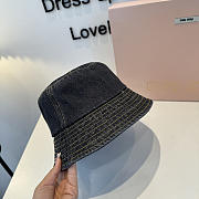 Okify MiuMiu Black Denim Bucket Hat - 6