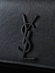 Okify YSL Small Kate Bag Black Grain Leather With Black Hardware 20x13.5x5.5cm - 2