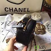 Okify CC Filigree Grained Round Bag Black 15x15x7cm - 4