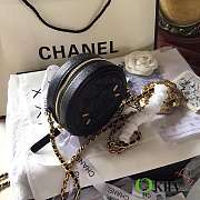 Okify CC Filigree Grained Round Bag Black 15x15x7cm - 2