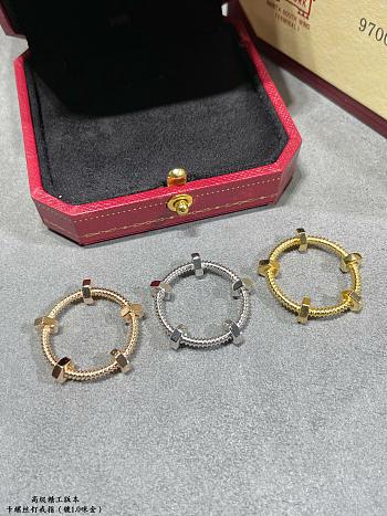 Okify Cartier Gold/Rose Gold/Silver Screw Ring
