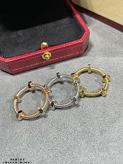Okify Cartier Gold/Rose Gold/Silver Screw Ring - 5