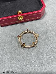 Okify Cartier Gold/Rose Gold/Silver Screw Ring - 4